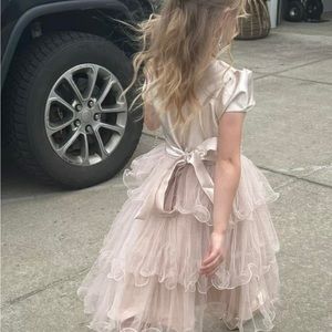 Elegant Cream Tulle Dress for Girls